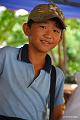 Boy selling lottery tickets